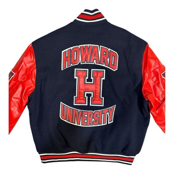 Howard University Varsity Jacket Men’s Size XXL Wool Blend, Leather $234 NWT - Picture 5 of 8